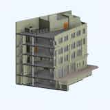 BIM Rendered Model Cambridge House Section